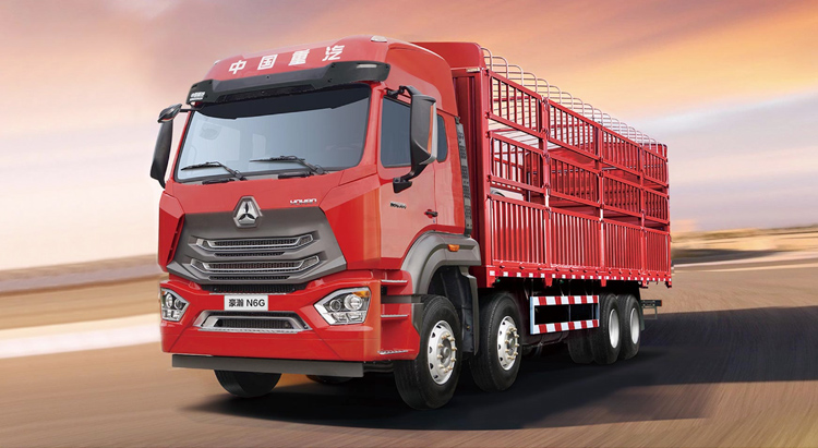 شاحنة نقل البضائع HOWO N 380/400 حصان موديل 8X4 غطاء